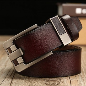 Men’s genuine leather alloy buckle belt